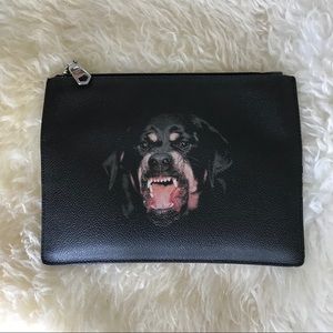 GIVENCHY Riccardo Tisci era Rottweiler print pouch